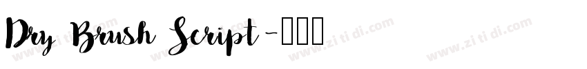 Dry Brush Script字体转换